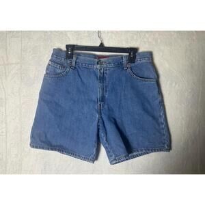 Levi Strauss Co Blue‎ Denim 5-pocket Button Fly Relaxed Shorts Size 14 MIS